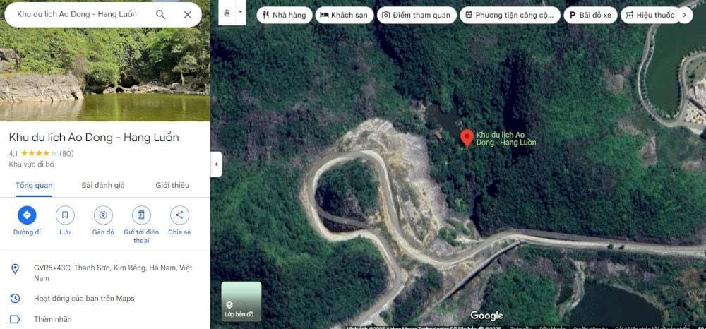 Ao Dong Hang Luồn được mệnh danh là "Vịnh Hạ Long thu nhỏ.